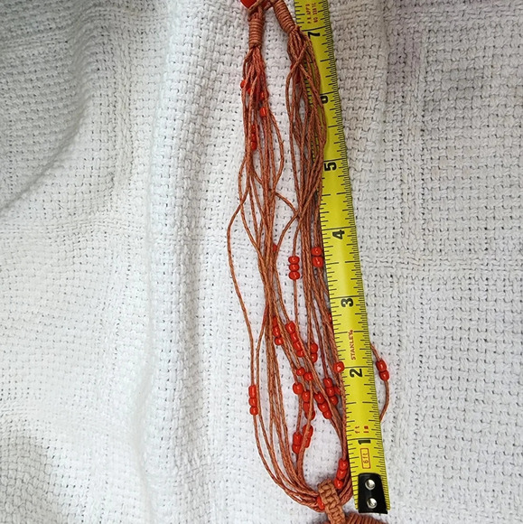 Handcrafted macrame sand dollar necklace - Picture 2 of 7